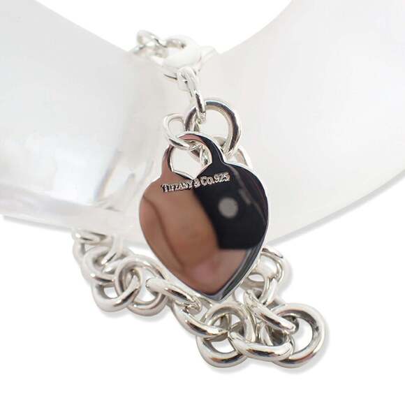Tiffany & Co. Jewelry - TIFFANY Authentic Silver Heart Charm Bracelet